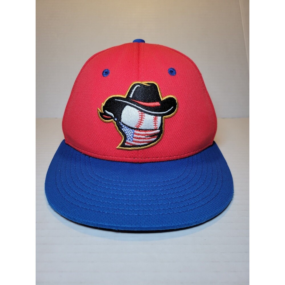 Quad City River Bandits Cowboy Ball Logo Hat Cap Fitted 6‎ 3/4 OC Sports